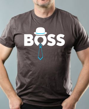 Nejoblíbenější pánské Triko Basic s motivem Boss Styl, ocelově šedá