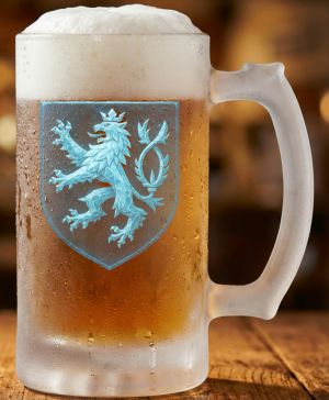 Půllitr skleněný 500 ml. s motivem Český Štít, matné sklo