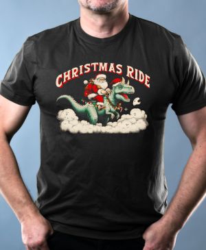 Nejoblíbenější pánské Triko Basic s motivem Christmas Ride, černá