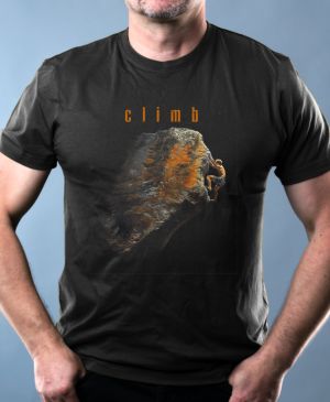 Nejoblíbenější pánské Triko Basic s motivem CLIMB, bouldering, hory, v2, černá