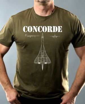 Nejoblíbenější pánské Triko Basic s motivem Concorde, military