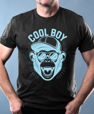 Nejoblíbenější pánské Triko Basic s motivem Cool boy, černá
