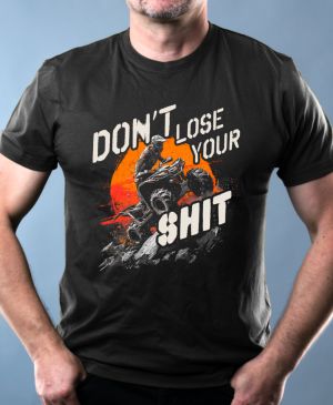 Nejoblíbenější pánské Triko Basic s motivem Don’t Lose Your Shit, čtyřkolky, ATV, QUAD, černá