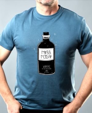 Nejoblíbenější pánské Triko Basic s motivem Don’t swallow, denim