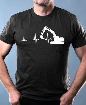 EKG, bagrista, bílý tisk
