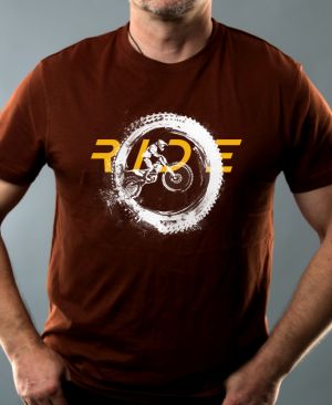 Nejoblíbenější pánské Triko Basic s motivem Enduro – RIDE, čokoládová