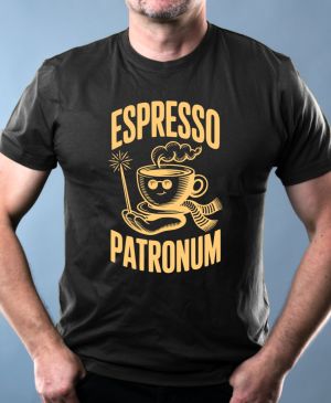 Nejoblíbenější pánské Triko Basic s motivem Espresso patronum, černá
