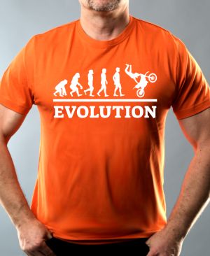 Evolution motocross, bílý tisk