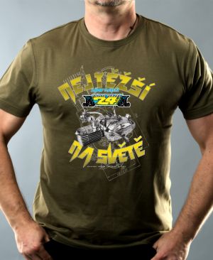 Nejoblíbenější pánské Triko Basic s motivem Fichtl mazec 24 hodin, rok 2021, military
