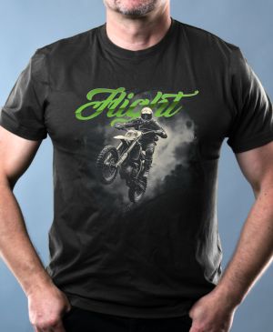 Nejoblíbenější pánské Triko Basic s motivem Flight, enduro, motocross, V1, černá