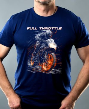 Nejoblíbenější pánské Triko Basic s motivem Full Throttle, královská modrá