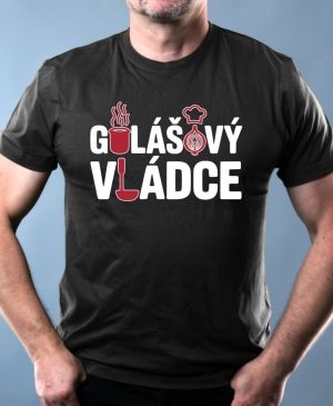 Nejoblíbenější pánské Triko Basic s motivem Gulášový vládce, černá