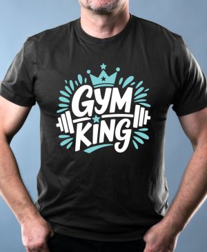 Nejoblíbenější pánské Triko Basic s motivem Gym king, černá