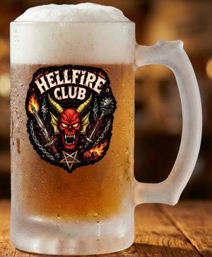 Půllitr skleněný 500 ml. s motivem Hellfire Club: Demon Master, matné sklo