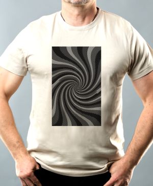 Nejoblíbenější pánské Triko Basic s motivem Hypnotická Spirála, ledově šedá