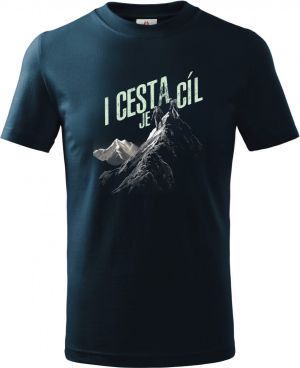 Dětské triko Basic s motivem I cesta je cíl, hory volají, V2, černá