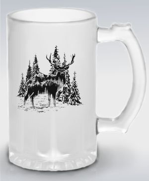 Půllitr skleněný 500 ml. s motivem Inside the nature