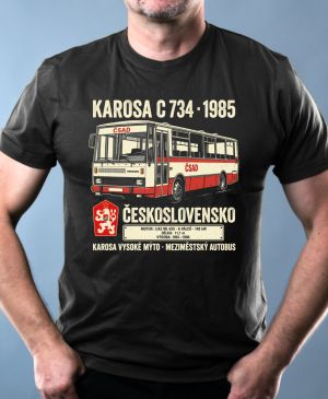 Nejoblíbenější pánské Triko Basic s motivem Karosa C734 1985, černá