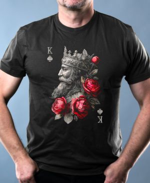 Nejoblíbenější pánské Triko Basic s motivem King, černá