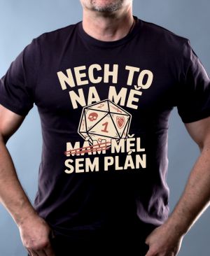 Nejoblíbenější pánské Triko Basic s motivem Měl jsem plán, námořní modrá (pozor - téměř černá)