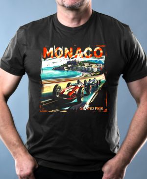 Nejoblíbenější pánské Triko Basic s motivem Monaco Grand Prix, černá