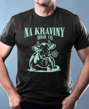 Nejoblíbenější pánské Triko Basic s motivem Na kraviny nemám čas, černá