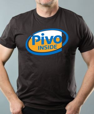 Nejoblíbenější pánské Triko Basic s motivem Pivo Inside, ebony gray