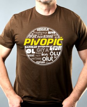 Nejoblíbenější pánské Triko Basic s motivem Pivopič, army