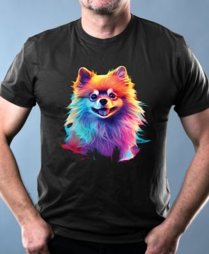 Nejoblíbenější pánské Triko Basic s motivem Pomeranian V1, černá