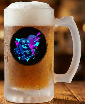 Půllitr skleněný 500 ml. s motivem Pomsta dat, matné sklo