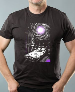 Nejoblíbenější pánské Triko Basic s motivem Purple hole, ebony gray