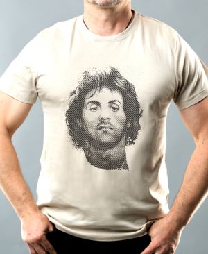 Nejoblíbenější pánské Triko Basic s motivem Rambo, V1, ledově šedá