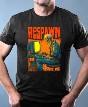 Nejoblíbenější pánské Triko Basic s motivem Respawn, černá