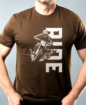 Nejoblíbenější pánské Triko Basic s motivem Ride ENDURO, V1, army