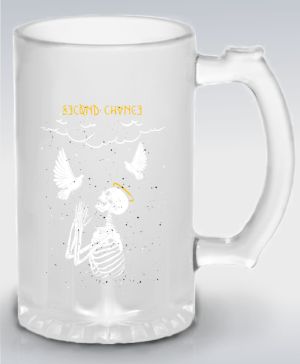 Půllitr skleněný 500 ml. s motivem Second chance