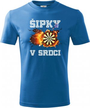 Šipky v srdci. Bílý text