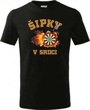 Šipky v srdci. Žlutý text