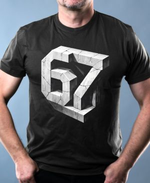 Nejoblíbenější pánské Triko Basic s motivem Six Seven, Concrete, černá