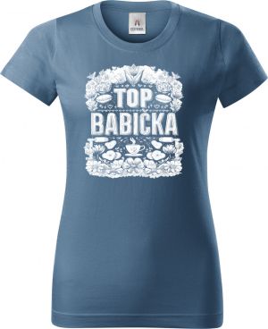 Top babička, věnec, bílý potisk