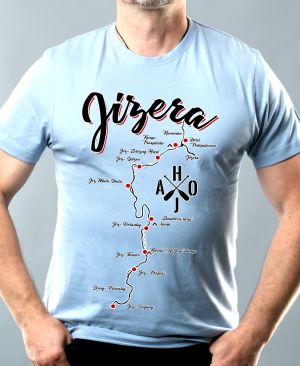 Nejoblíbenější pánské Triko Basic s motivem Tričko Jizera, mapa, nebesky modrá