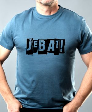 Nejoblíbenější pánské Triko Basic s motivem Jebat – černé, denim