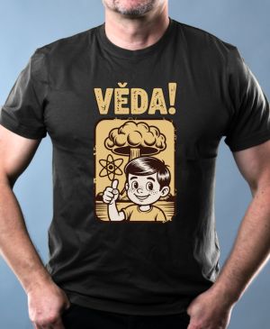 Nejoblíbenější pánské Triko Basic s motivem Věda!, černá