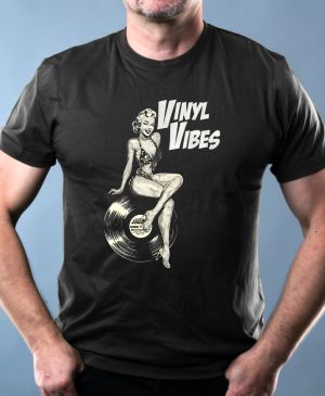 Nejoblíbenější pánské Triko Basic s motivem Vinyl Vibes, černá