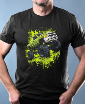 Nejoblíbenější pánské Triko Basic s motivem Monster truck, černá