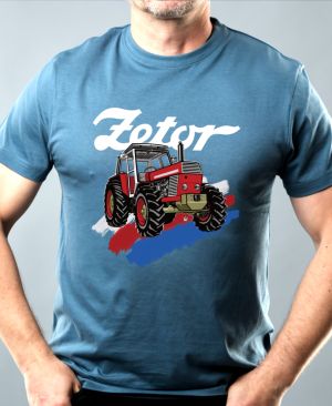 Nejoblíbenější pánské Triko Basic s motivem Zetor 12045, V2, denim