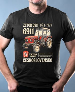 Nejoblíbenější pánské Triko Basic s motivem Zetor 6911, černá
