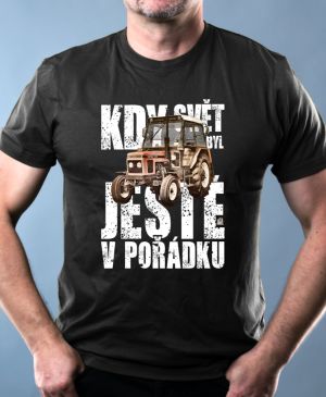 Nejoblíbenější pánské Triko Basic s motivem Zetor 7711, V4, černá